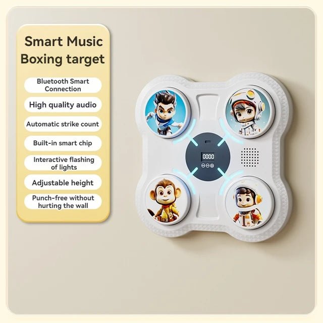 Máquina de boxeo inteligente infantil azul + guante rojo