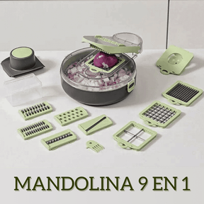 Juego de picador de verduras de mano 9 en 1