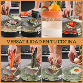 Juego de picador de verduras de mano 9 en 1