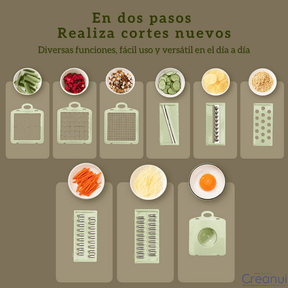 Juego de picador de verduras de mano 9 en 1