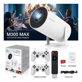 VisionPlay™ M300 MAX – Proyector 2 en 1 con Juegos Retro Integrados