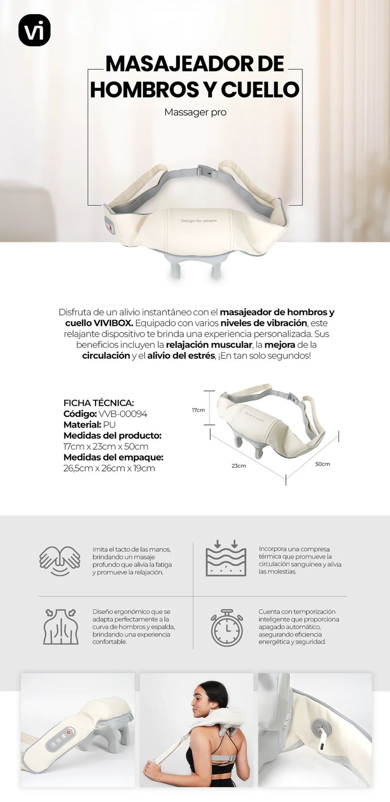 Masajeador de Cuello y Hombros 5D
