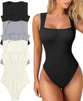 Body mujer sin manga con escote cuadrado