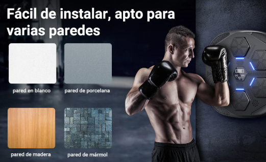 Máquina de Boxeo Musical Inteligente De 6 Puntos con Bluetooth y Luces LED