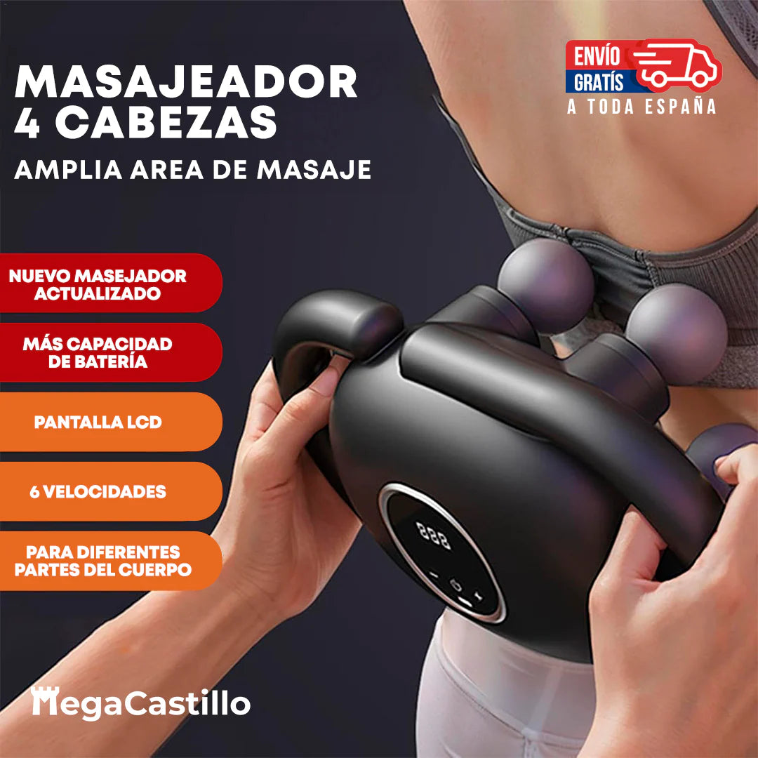 Masajeador muscular de 4 cabezas
