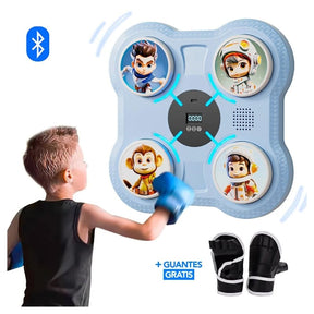 Máquina de boxeo inteligente infantil azul + guante rojo